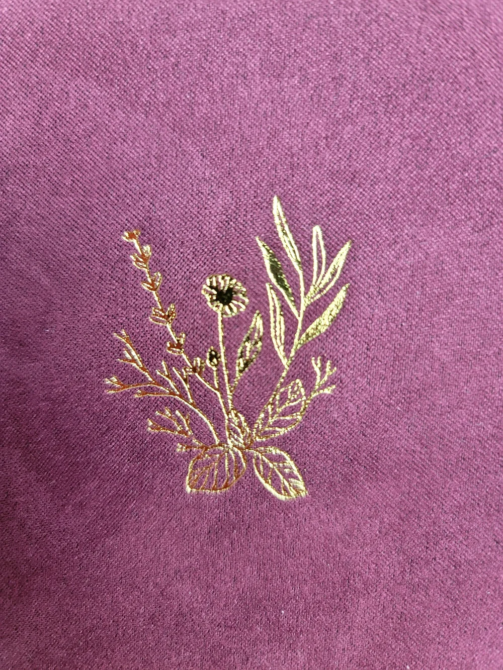 Threshold Burgundy Spiral Notebook with Gold Floral Accent